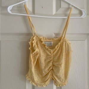 Urban outfitters yellow stripe tank top size small
